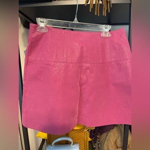 Free People Pink Faux Leather Skirt